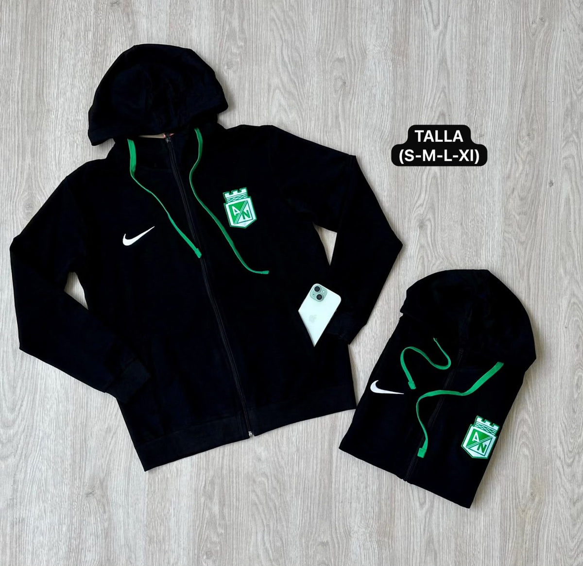 BUSO ATLÉTICO NACIONAL NEGRO CON CREMALLERA