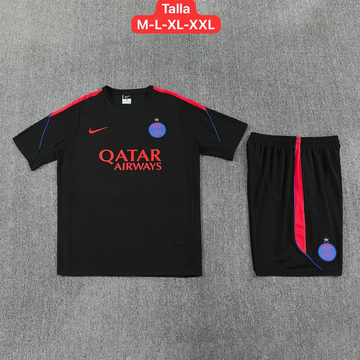 CONJUNTO ENTRENAMIENTO PSG NEGRO