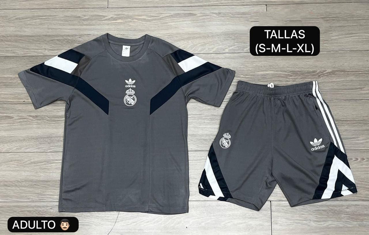 CONJUNTO ENTRENAMIENTO REAL MADRID GRIS