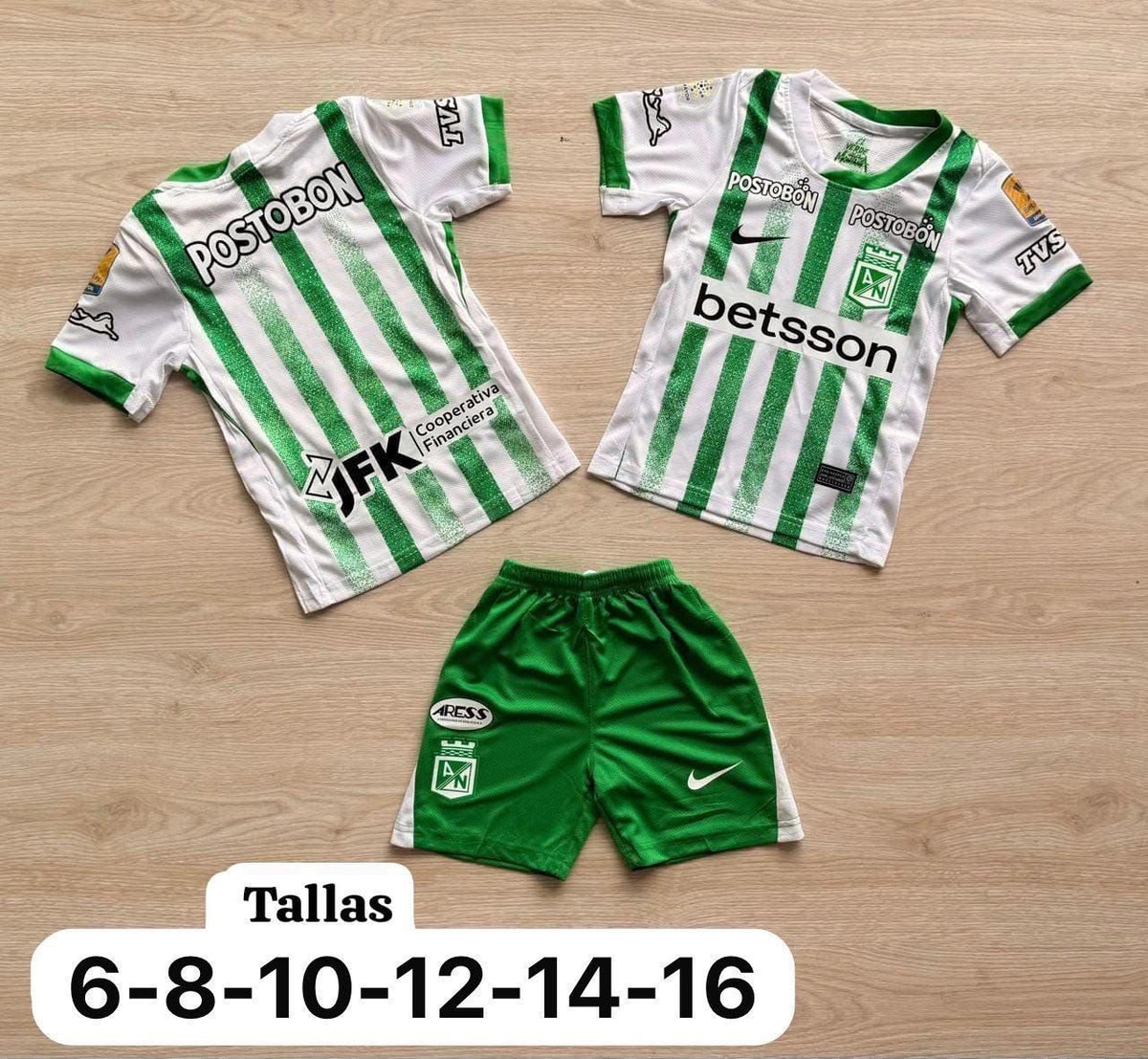 UNIFORME NIÑO ATLÉTICO NACIONAL LOCAL